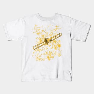 Trombone Teacher Trumpeter Brass Musician Kids T-Shirt